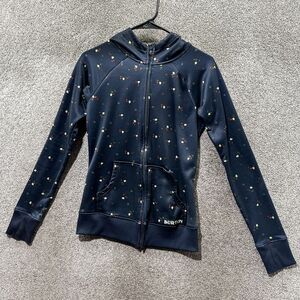 Burton Columbo Dry Ride Hoodie Sweatshirt Womens XS‎ Navy Floral Full Zip